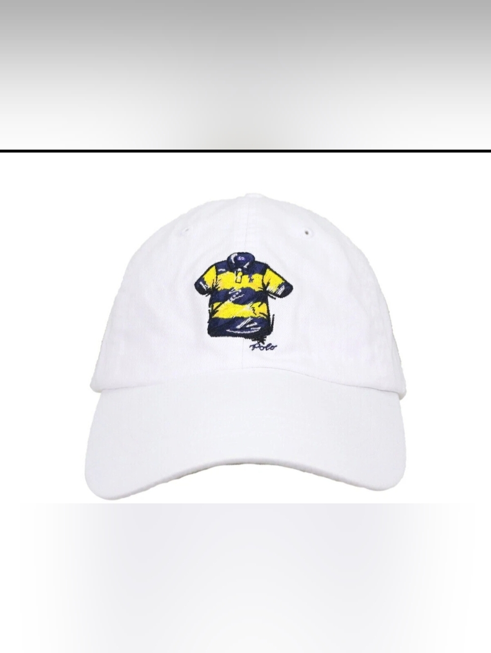 Polo Ralph Lauren Baseball Hat Cap with Embroidered Polo Shirt w/ Leather Strap
